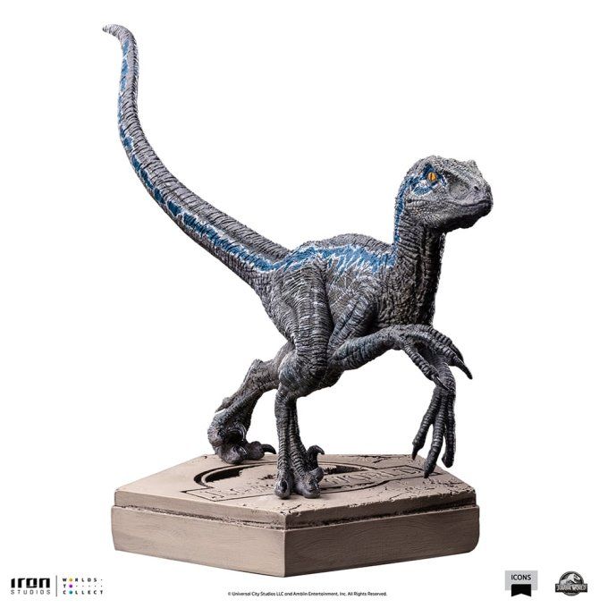 Jurassic World Icons - Velociraptor Blue statue 9cm