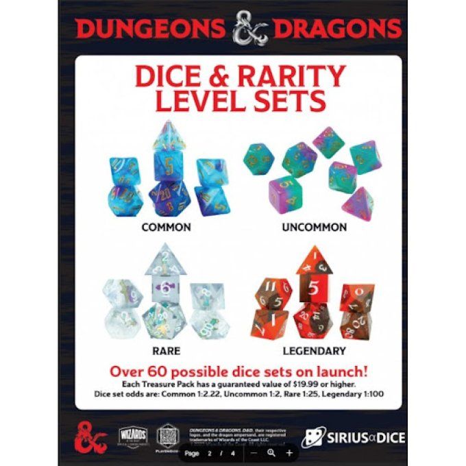 D&D - Sirius dice Acererak's Treasure Pack - Random Dice set