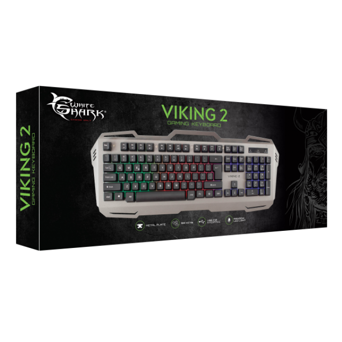Clavier White Shark Gaming - Viking 2 Gaming Keyboard - AZERTY 