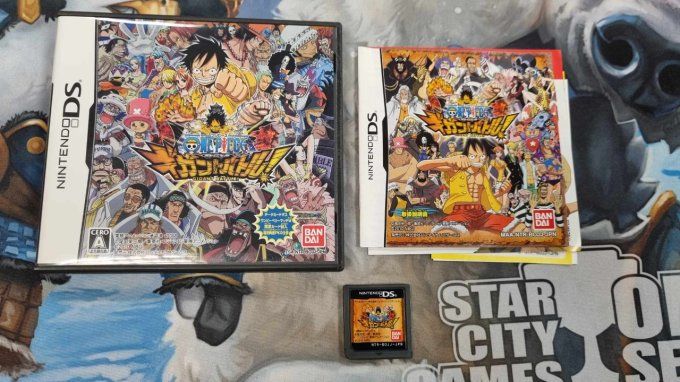 Jeu DS en boite avec livret Japonais One Piece Gigant Battle!