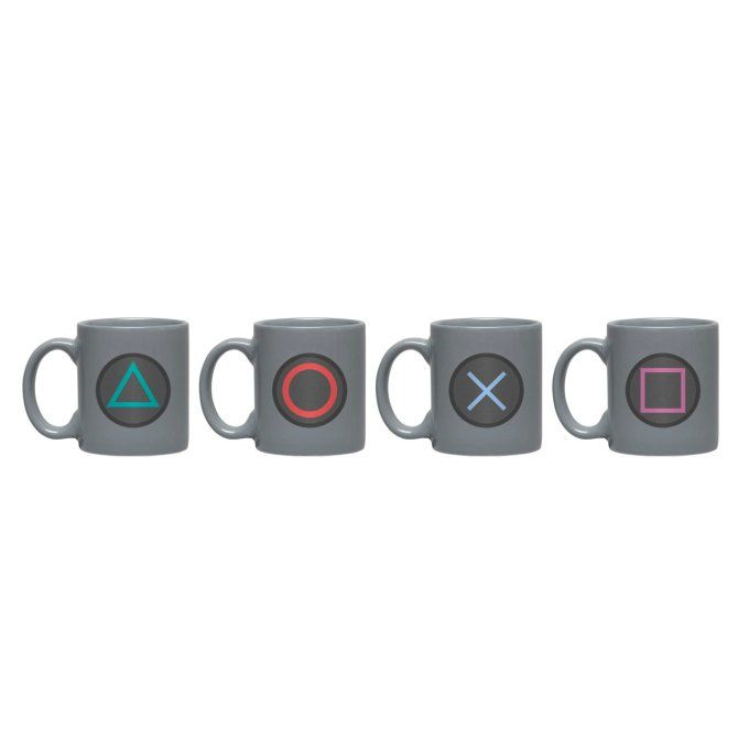 Playstation - Set 4 mugs à espresso - boutons