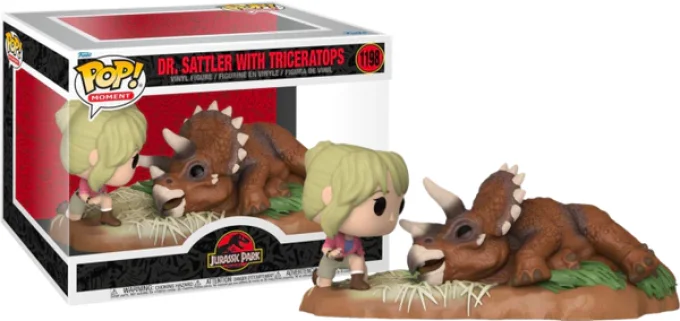Funko POP Jurassic Park 1198 - Dr Sattler with triceratops
