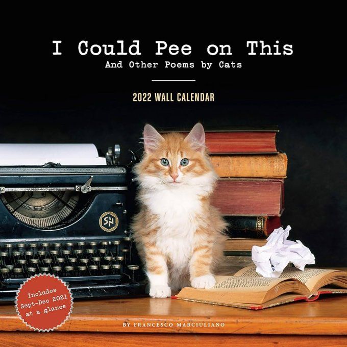 I could Pee on this and other poems by cats - 2022 Wall calendar / calendrier 2022