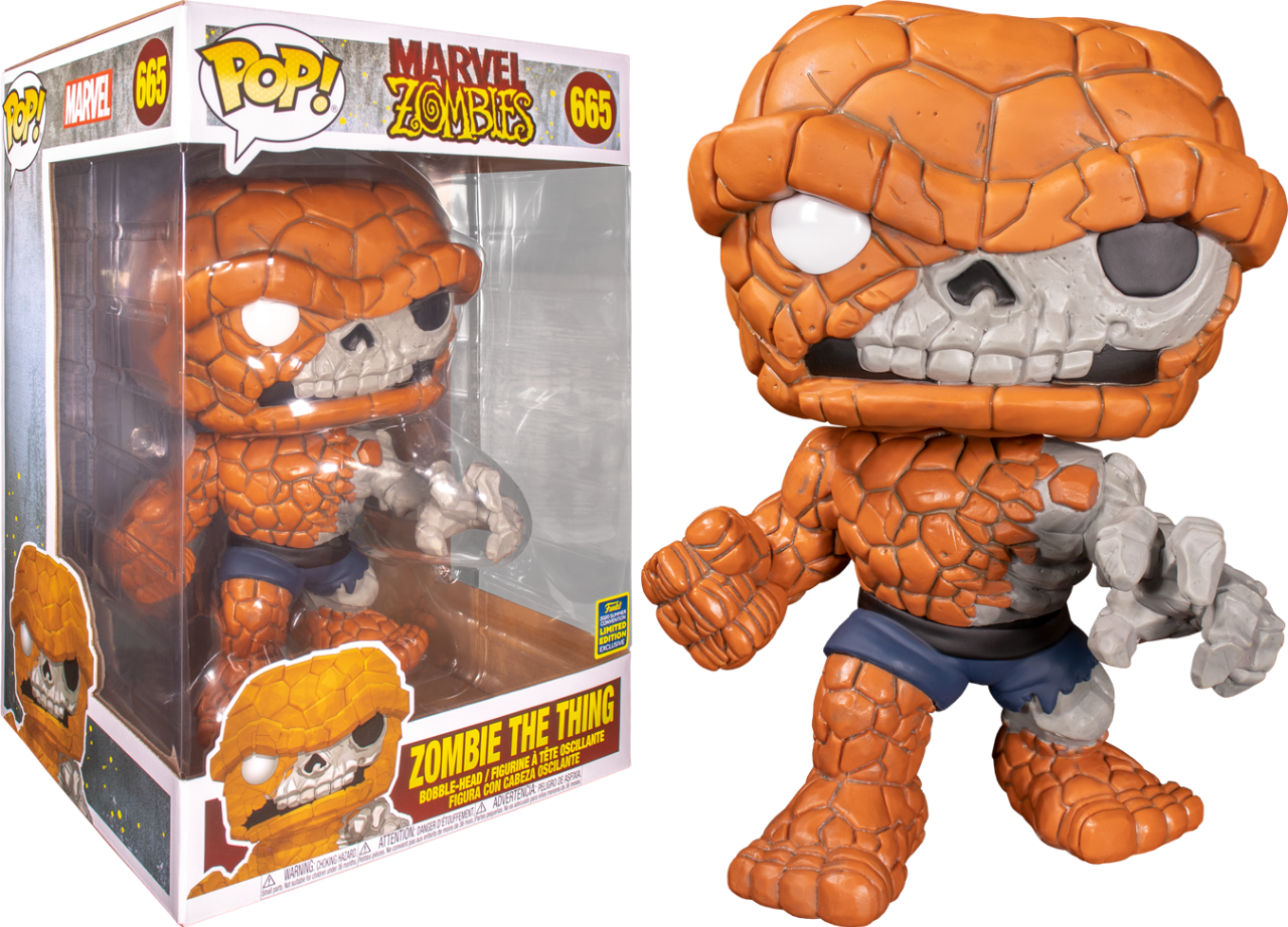  The Amazing Collectables Funko Pop! Marvel Zombies - The Thing Zombie 10" #665 (2020 Convention )