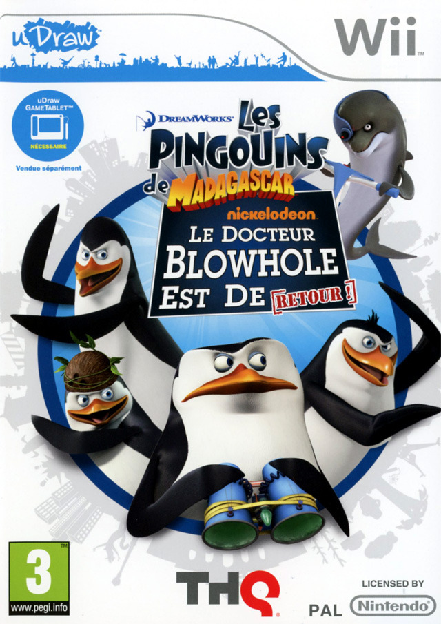 Jeu Wii UDraw Les Pingouins de Madagascar : Le Dr Blowhole est de retour ! 