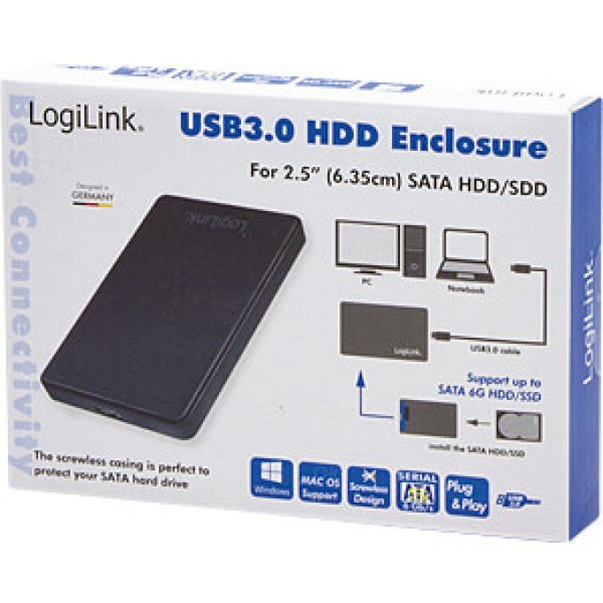 Logilink - USB3.0 HDD Enclosure 2.5'' SATA HDD - SDD