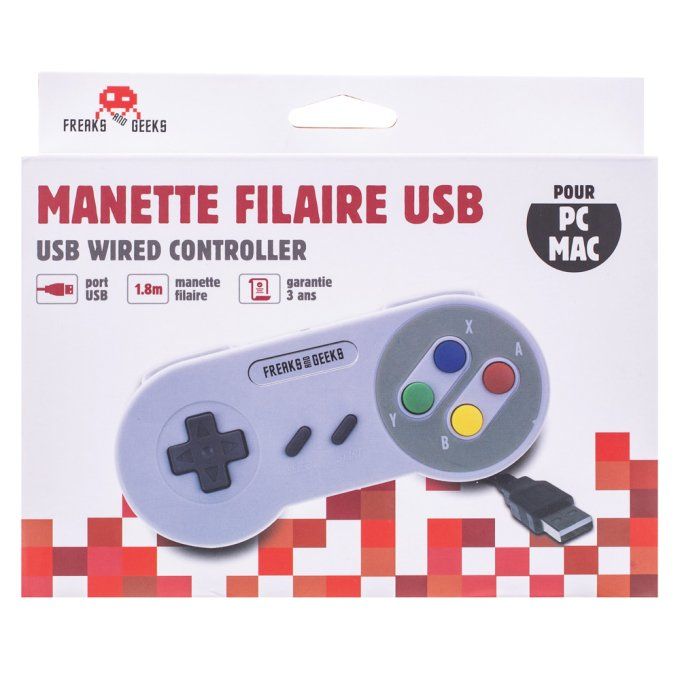 Freaks and Geeks - Manette USB Snes pour Pc/Mac
