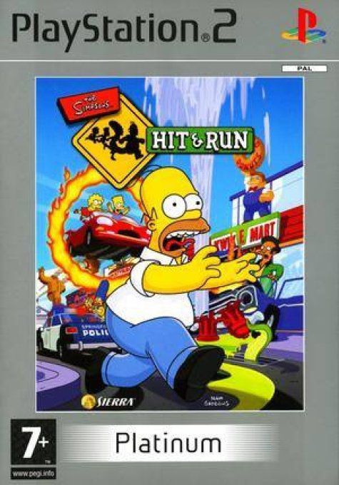 Jeu PS2 - The Simpsons Hit and Run Platinum - Occasion